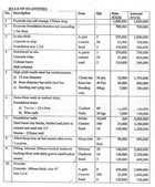 Bill of quantities